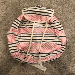 Striped backpack